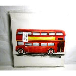 London Double Decker Bus Canvas Art Print 12 x 12 inches Ready to Hang